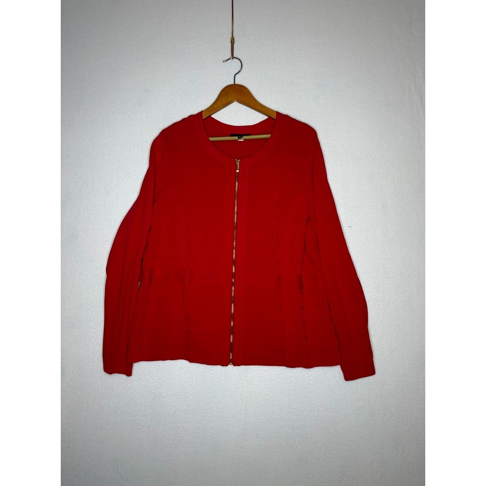 Lane Bryant Red Full Zip Sweater Womens Plus Size 22/24